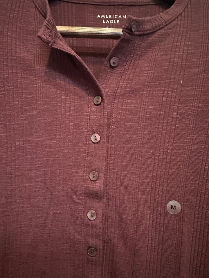 Women’s American Eagle Maroon Long Sleeve Top Size M