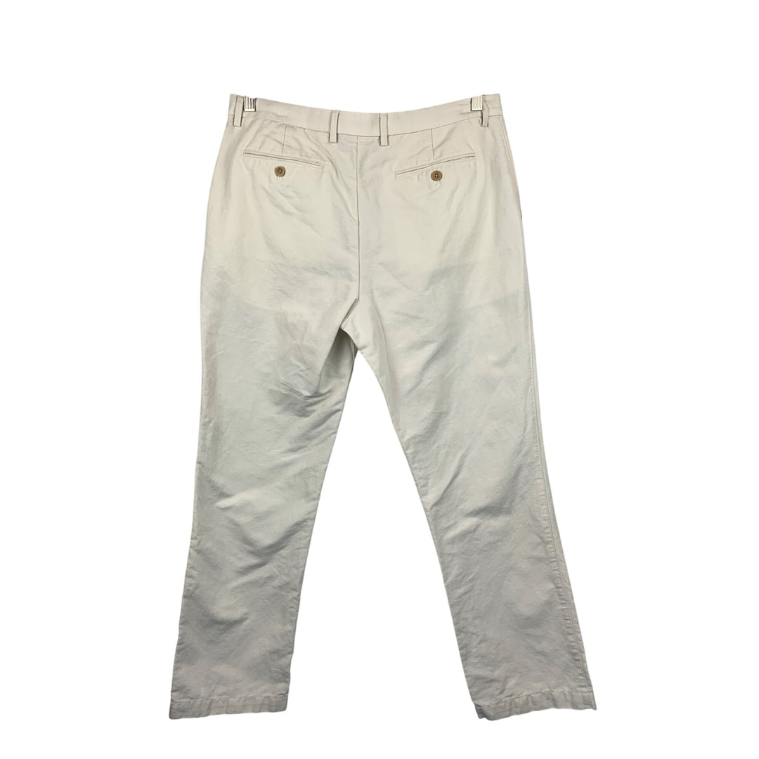 Banana Republic Kentfield Mens Pants 35x30 White Linen/Cotton Blend