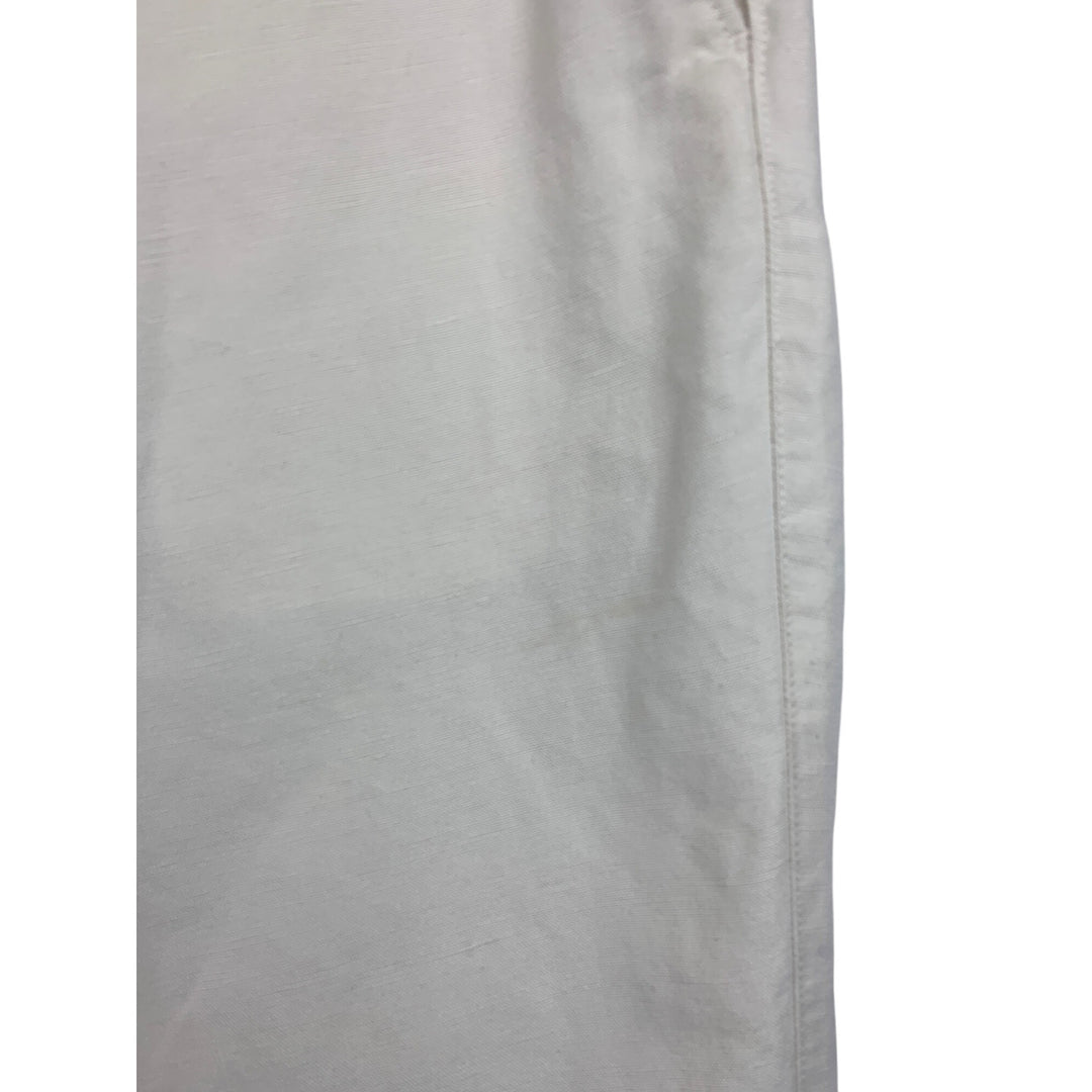 Banana Republic Kentfield Mens Pants 35x30 White Linen/Cotton Blend