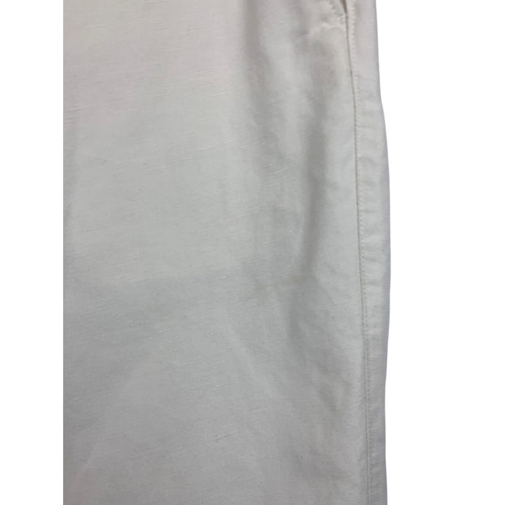 Banana Republic Kentfield Mens Pants 35x30 White Linen/Cotton Blend