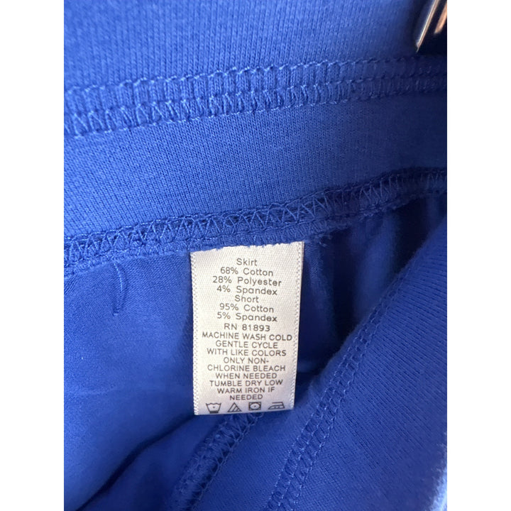 Denim & Co. Womens Skort XS Blue Cotton Blend Machine Washable