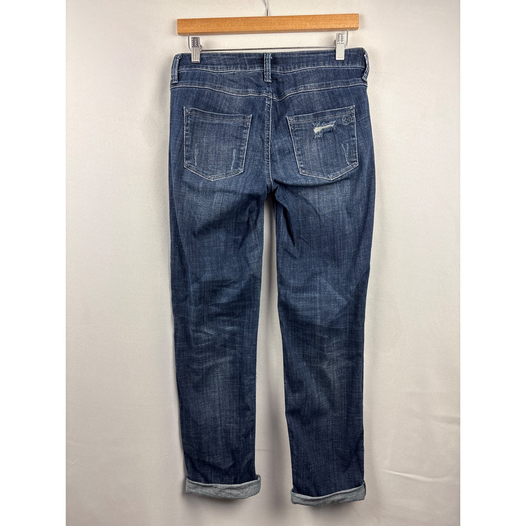Women’s G by Giuliana Size 4 Dark Blue Distressed Cuffed Jeans