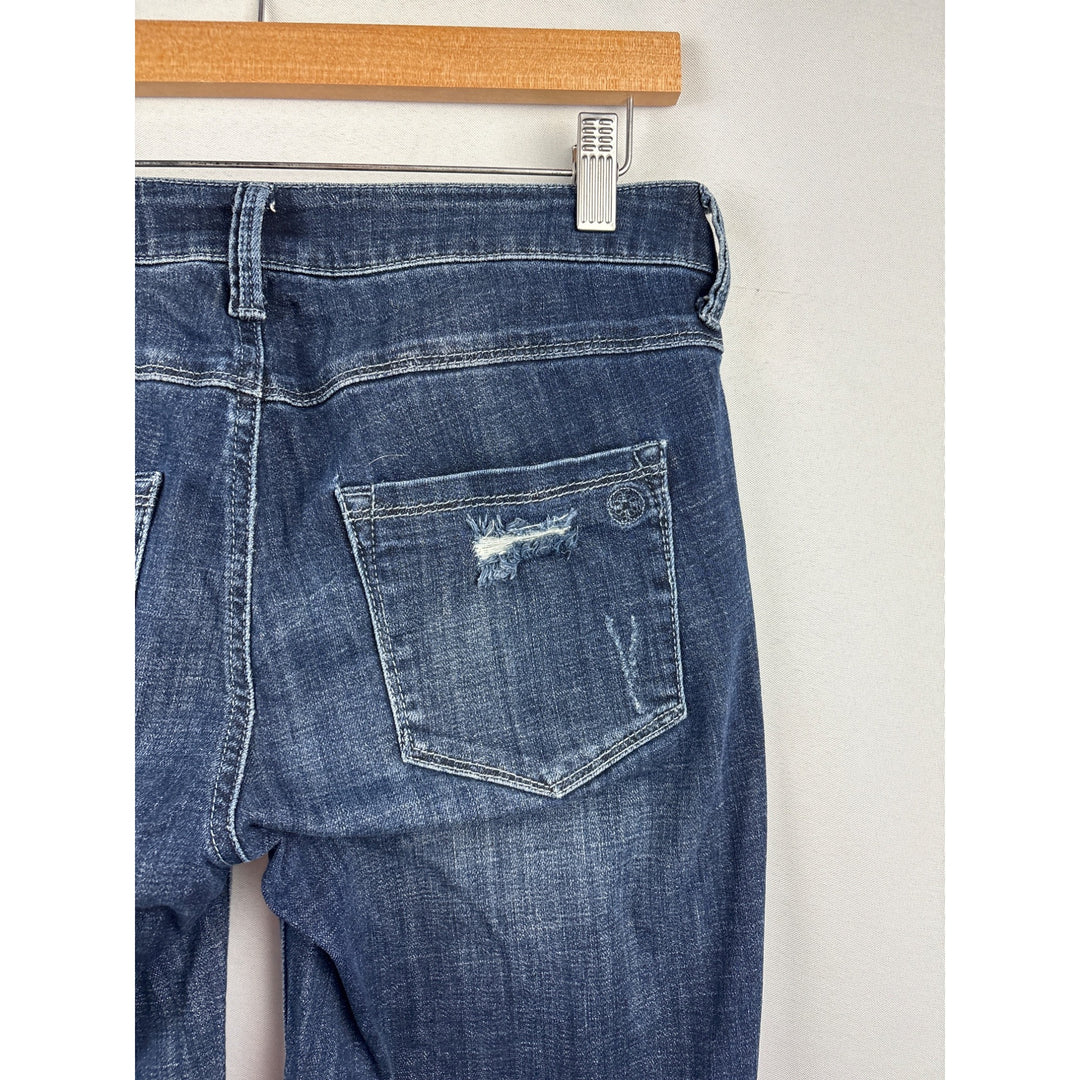 Women’s G by Giuliana Size 4 Dark Blue Distressed Cuffed Jeans