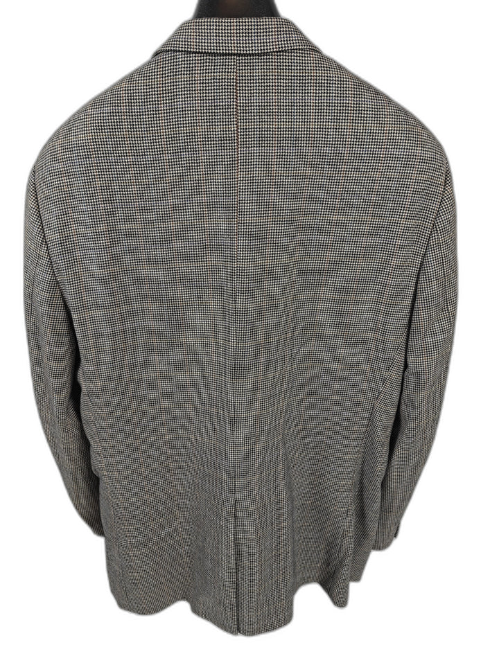 Men’s Tasso Elba Blazer Black White Houndstooth 46L