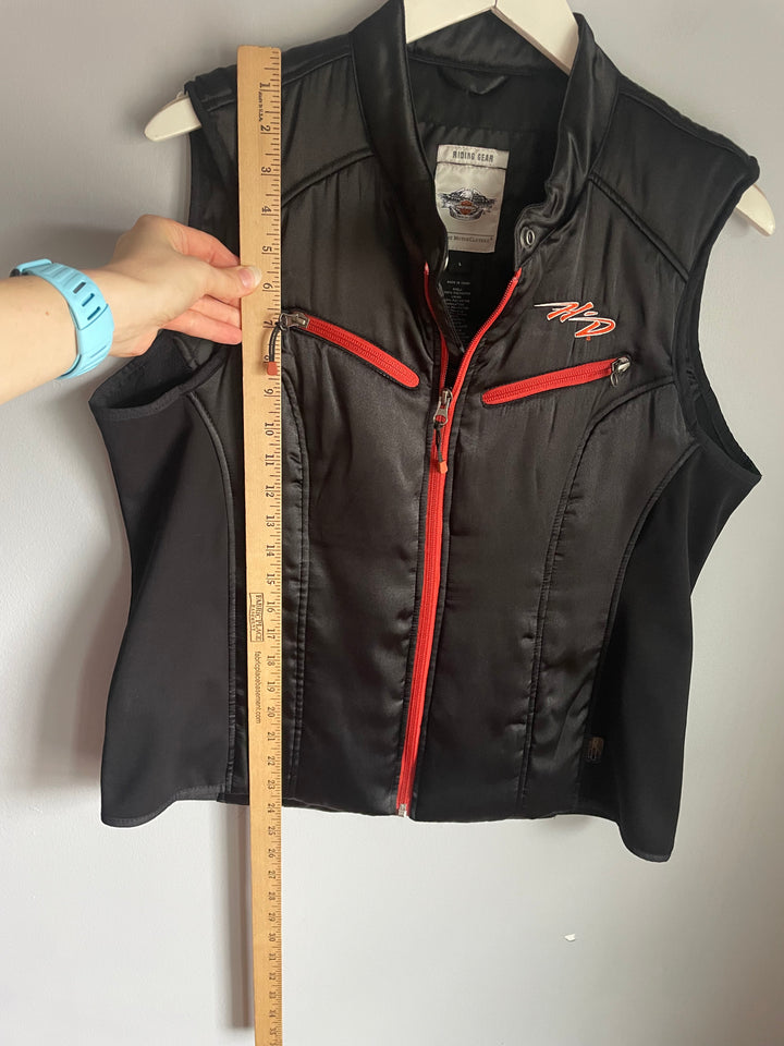 Harley Davidson Riding Gear Womens Insulated Thinsulate Vest Black Sz L