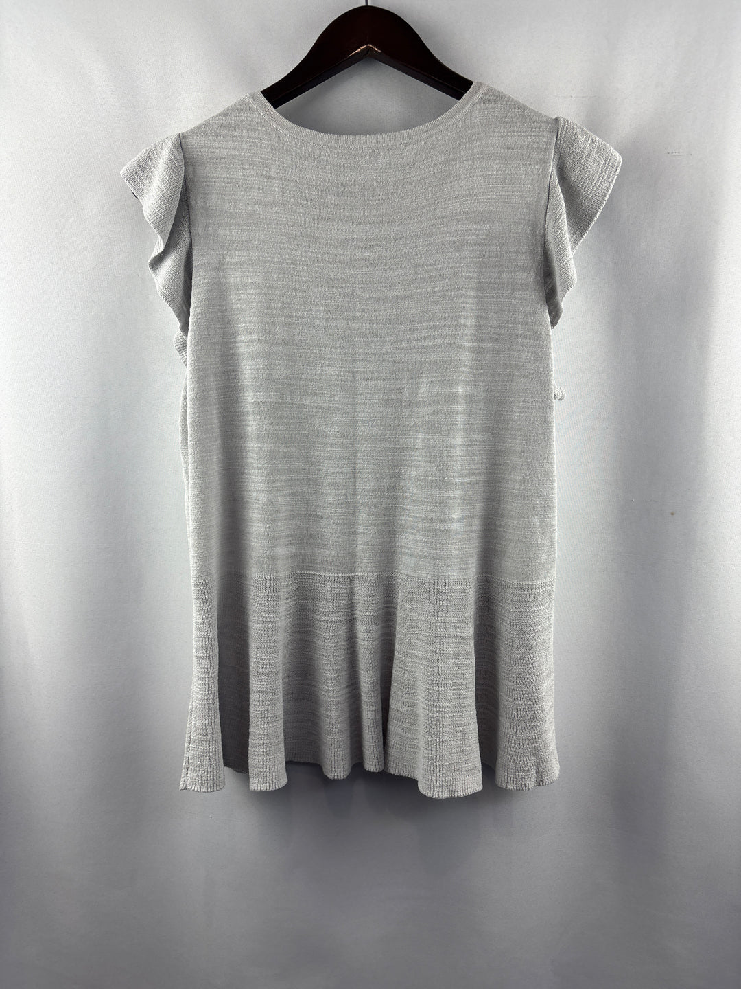 Women’s Loft Large Light Gray Sleeveless Knot Blouse