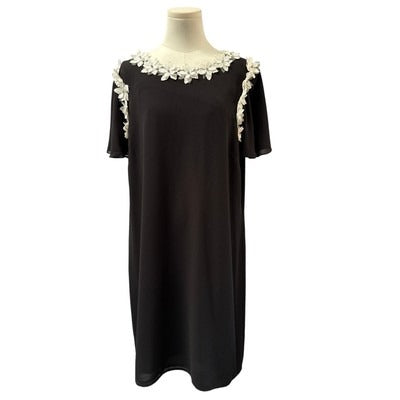 Women’s by Shani Black Back-pleated Dress Sz 16