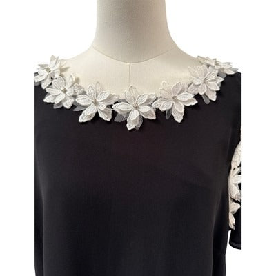 Women’s by Shani Black Back-pleated Dress Sz 16