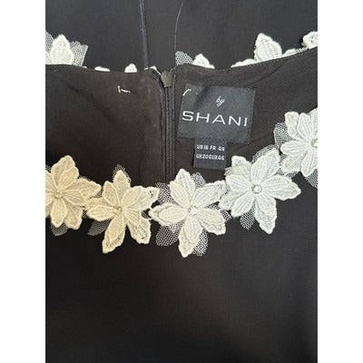 Women’s by Shani Black Back-pleated Dress Sz 16