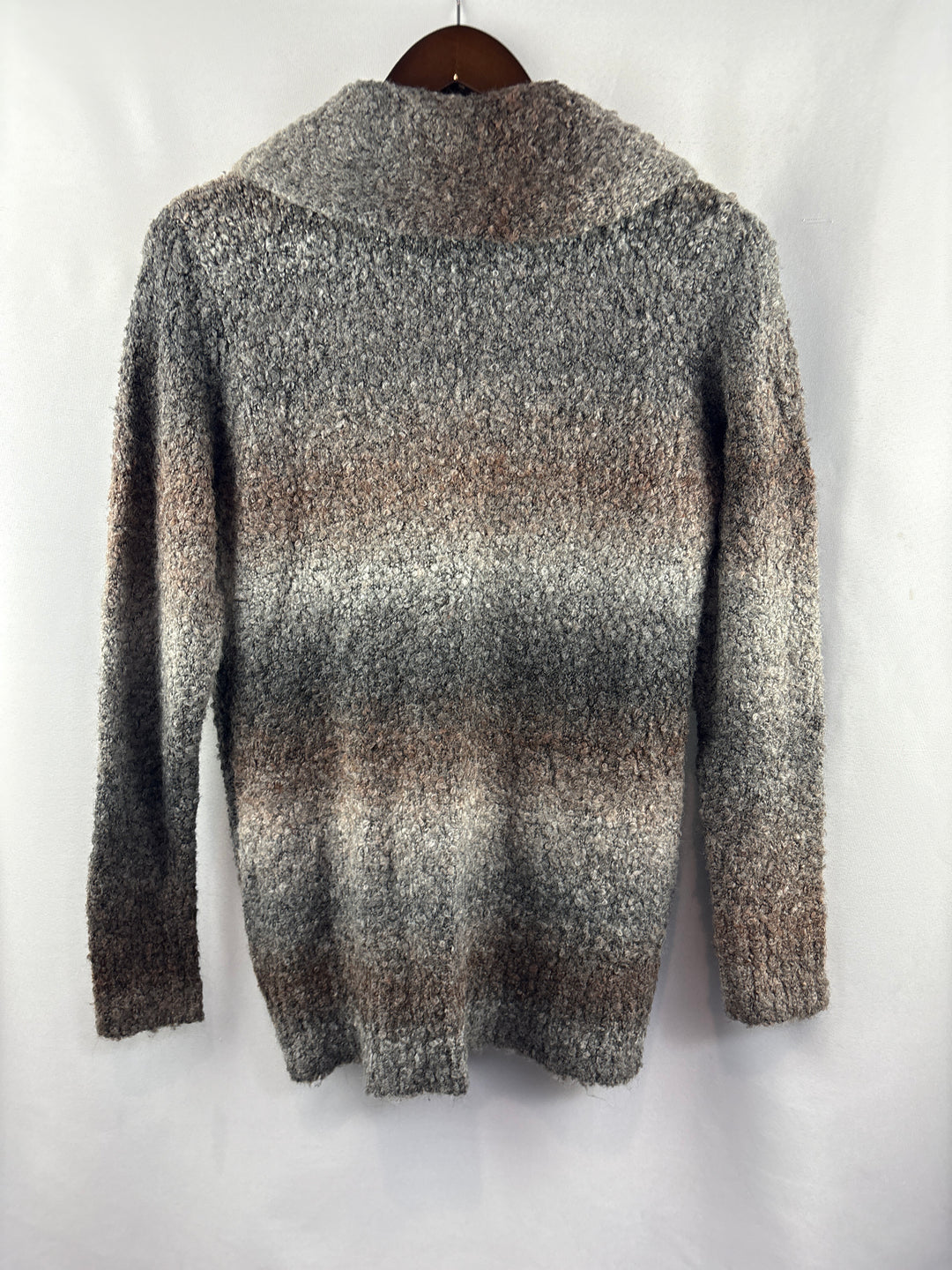 Women’s Woolrich Small Gray &amp; Brown Knit Cardigan