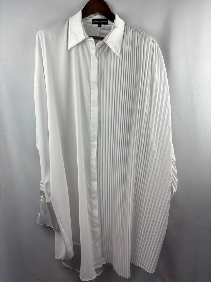 Women’s Kimberly Goldson XL White Button Up Dress