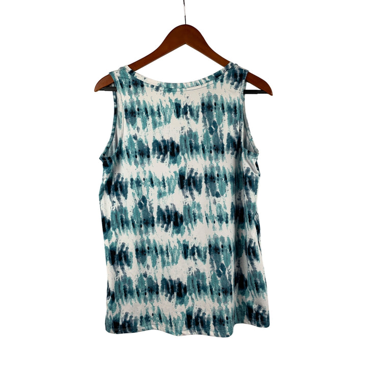 AnyBody Watercolor Print Sleeveless Tank & Cropped Pants Lounge Set S