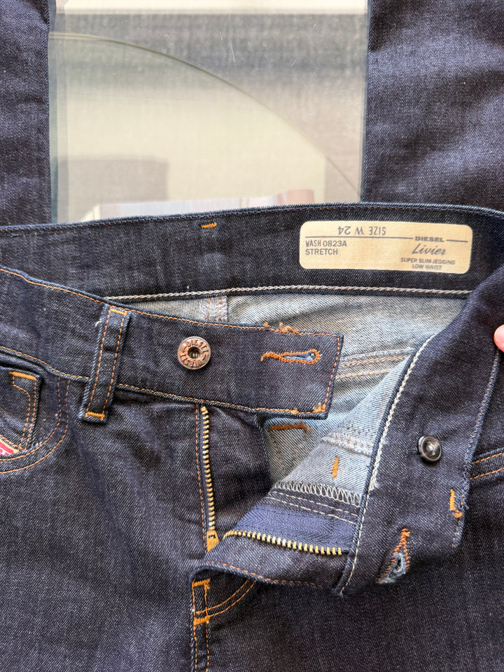 Diesel Industry Dark Wash Stretch Skinny Jeans Size 24