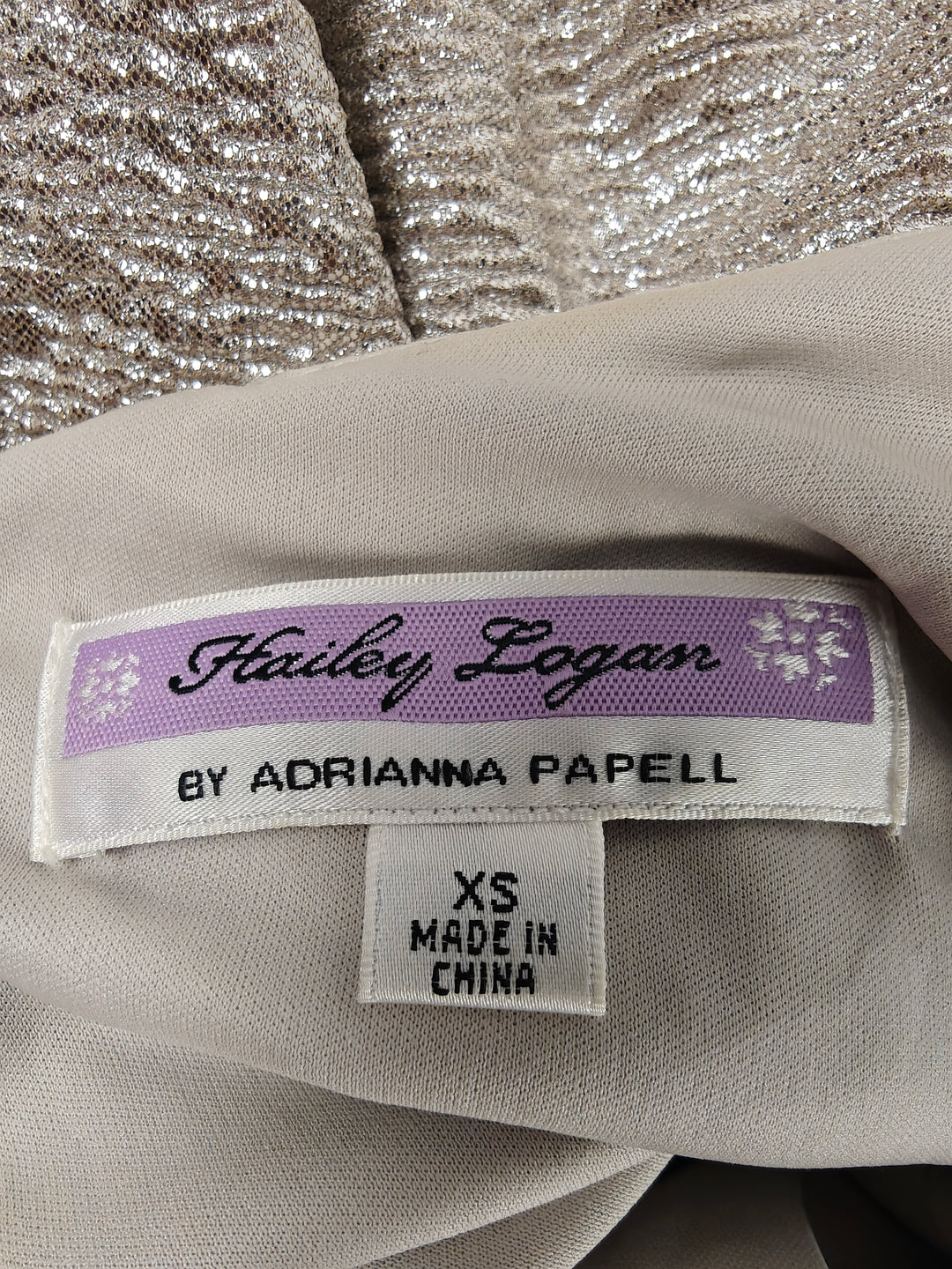Women’s Hailey Logan Peplum Dress Gold XS