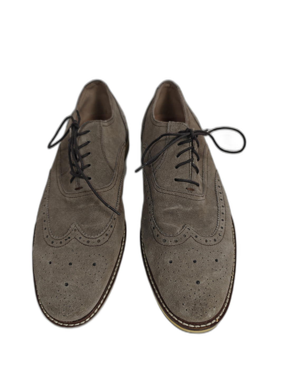 Men Banana Republic Oxford Wingtip Shoes Taupe Size 12M