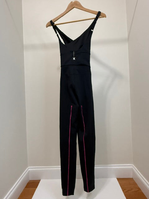 Savage X Fenty Hotline Black Pink Stripe Zipper Jumpsuit Size 1X 16 To 18