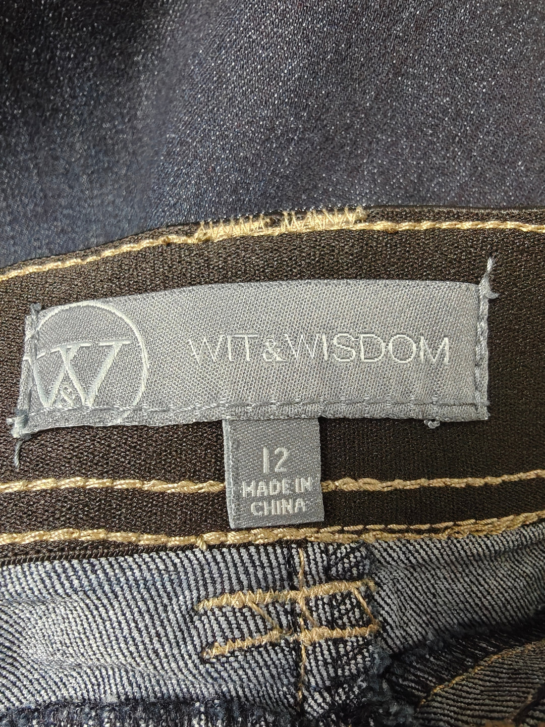 Wit And Wisdom Womens Dark Wash Bootcut Jeans Size 12