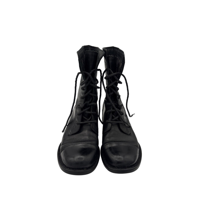 Women’s Bòrn Size 7 Black Patent Leather Combat Boot