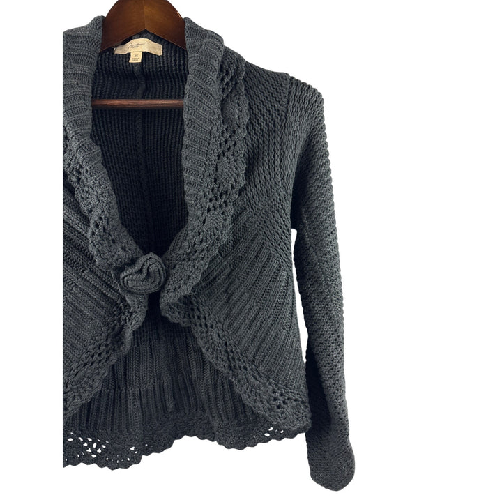 Women’s Motto XS Dark Grey Knit Cropped Cardigan