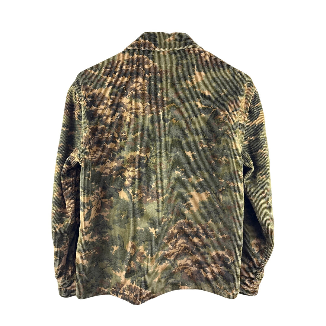 Men’s Abercrombie & Fitch Small Green Camo Corduroy Button Up