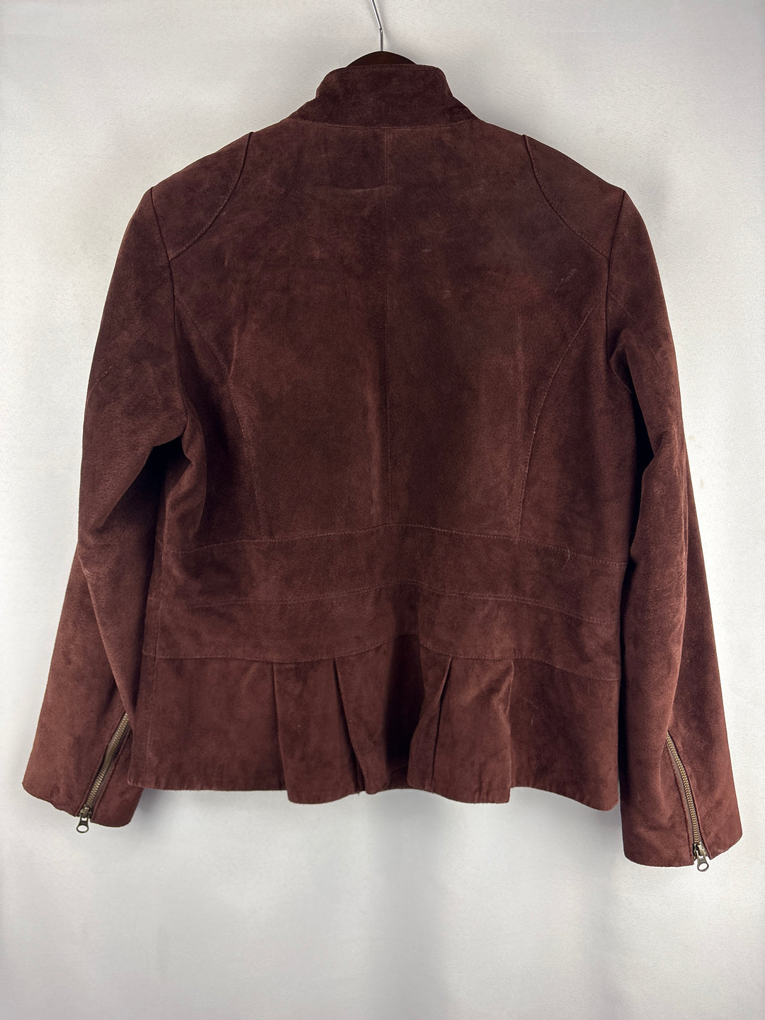 Women’s D&amp;Co Large Chocolate Brown Suede Jacket