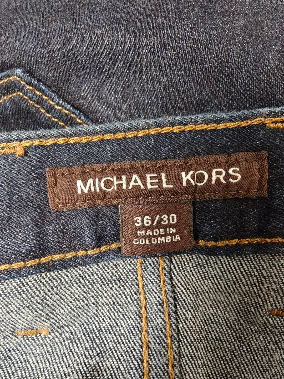 Mens Michael Kors Parker Slim Fit Jeans Dark Blue Size 36x30