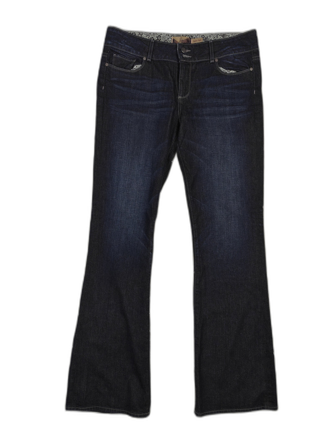 Womens Paige Hidden Hills Bootcut Jeans Dark Blue Size 32