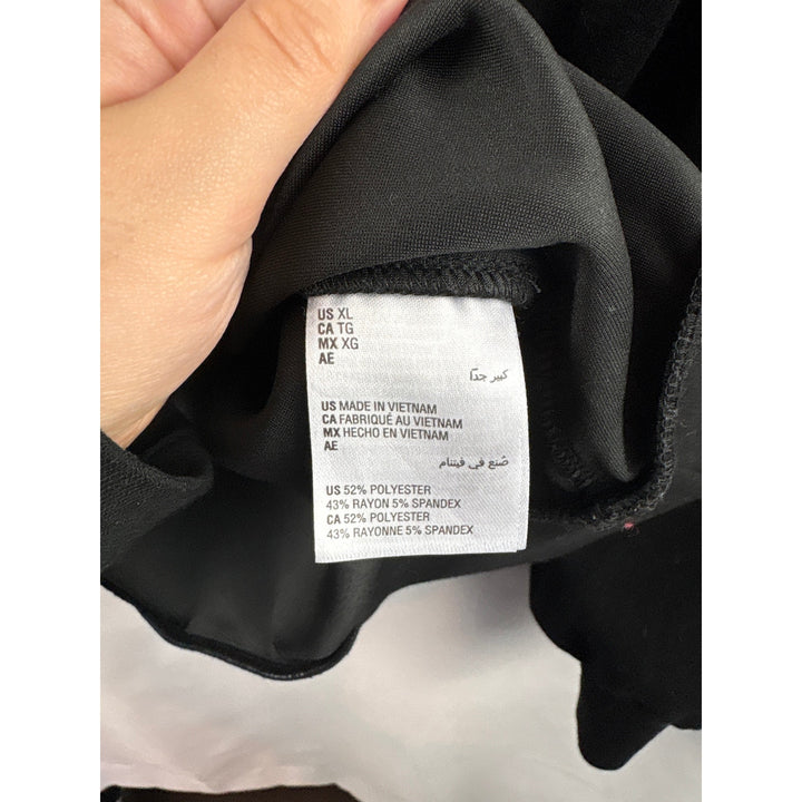 Women’s INC International Concepts XL Black Crewneck w/ Cutout Pattern