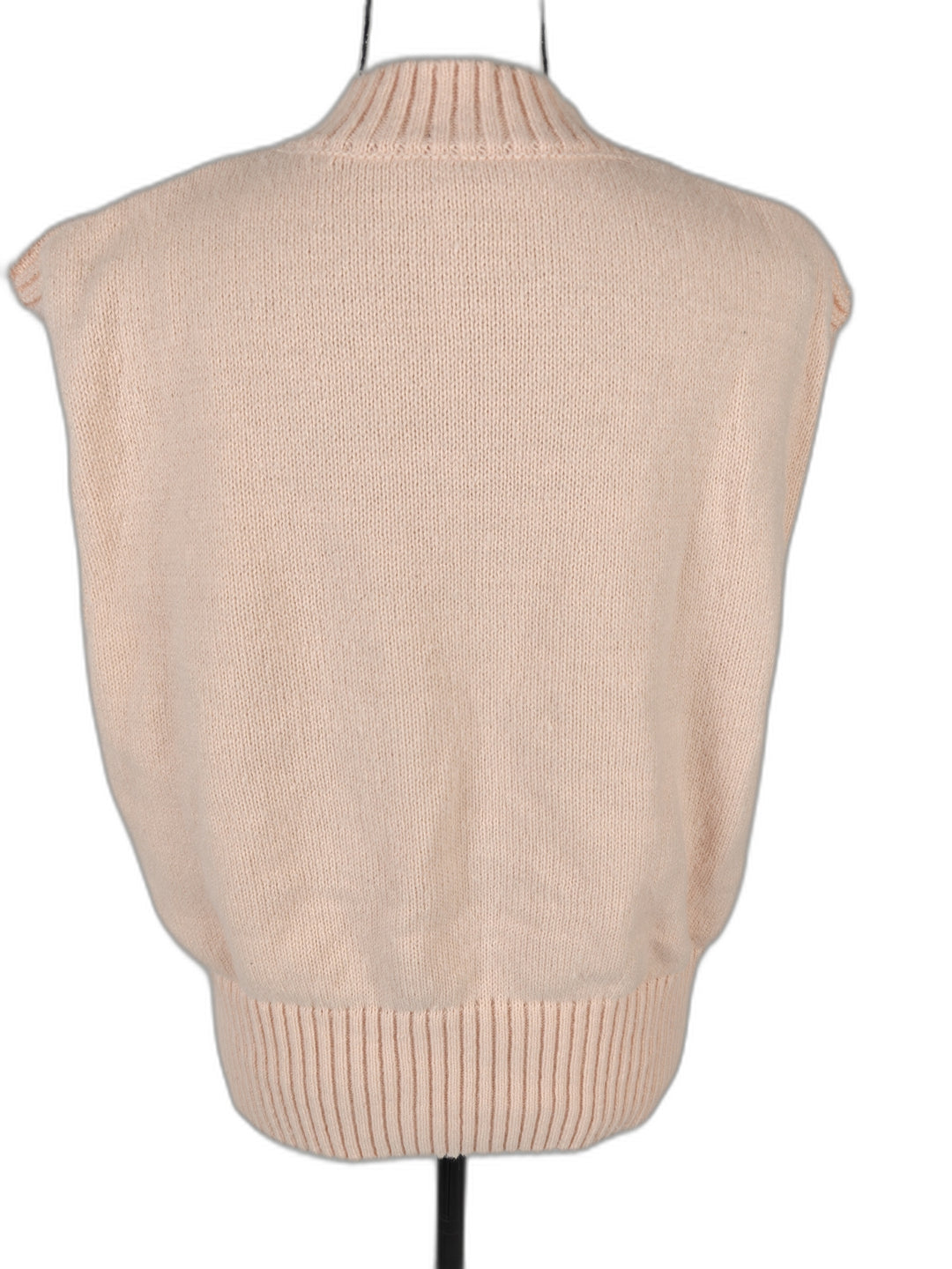 Womens SHEIN Sweater Vest Pink White Christmas Tree M