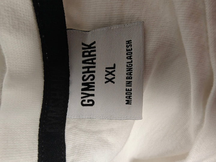 Mens Gymshark Long Sleeve T-Shirt White Size XXL