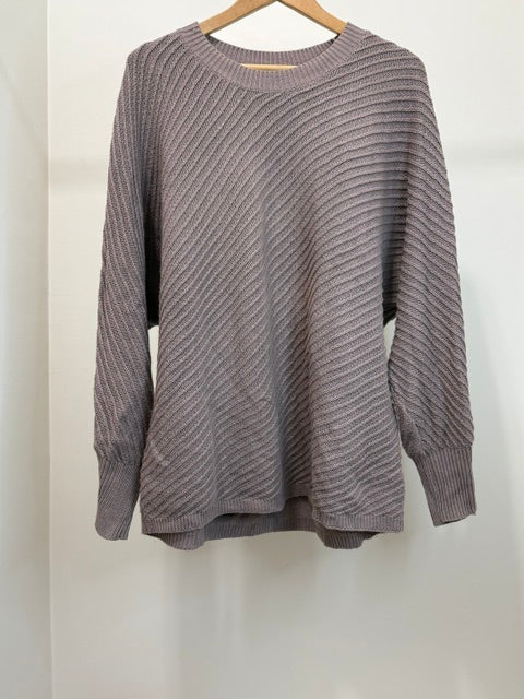 Simply Vera Vera Wang Braided Sleeve Sweater Taupe XL