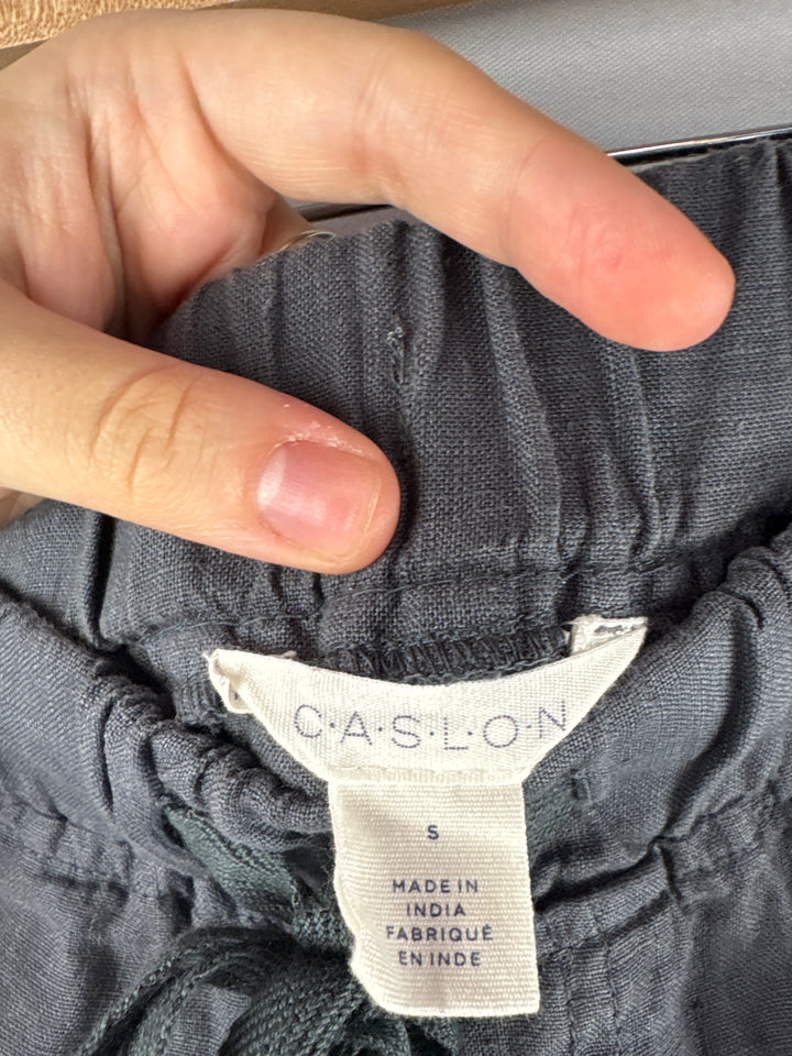 Women’s Caslon Small Dark Gray Linen Lounge Pants