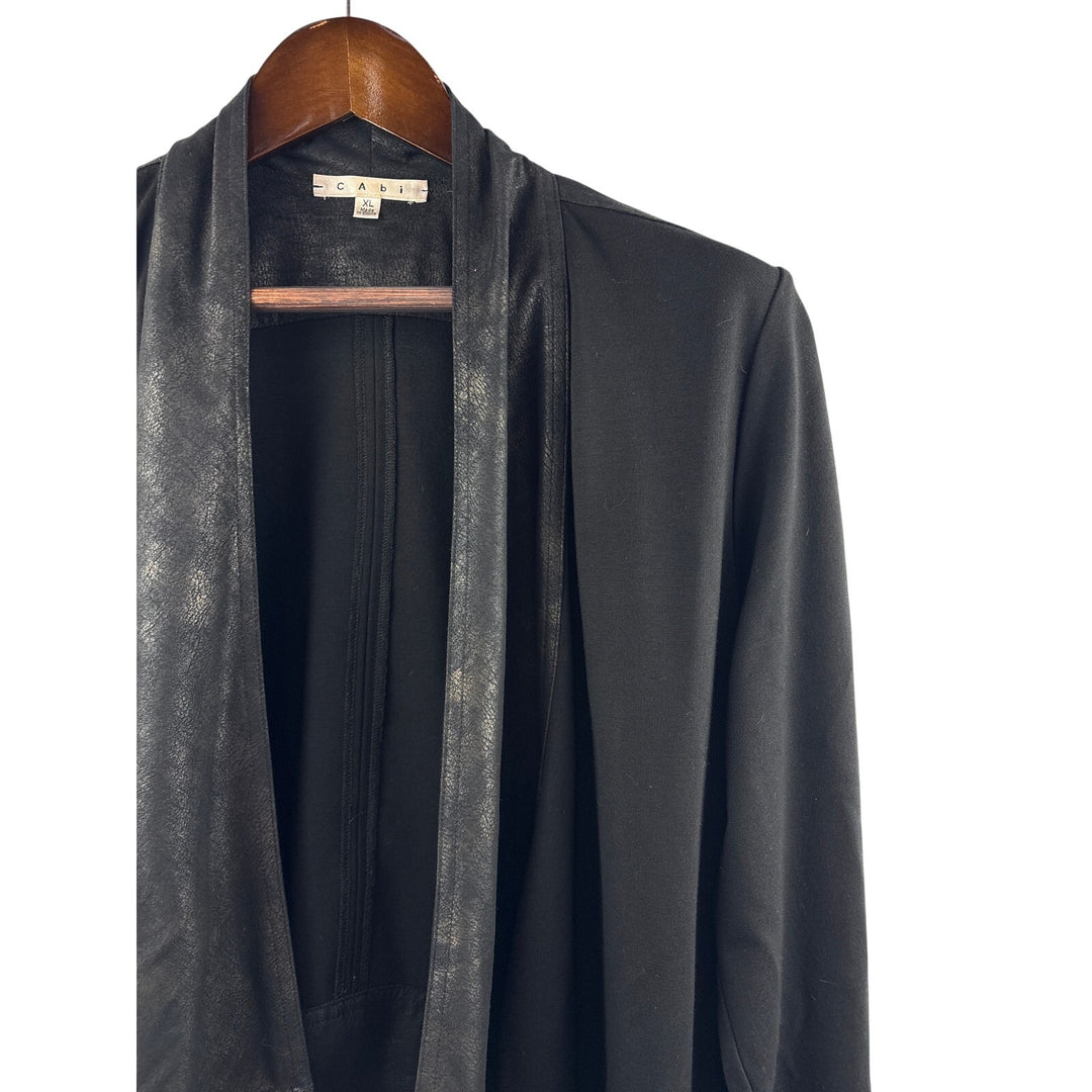 Women’s Cabi XL Black Open Blazer w/ Faux Suede
