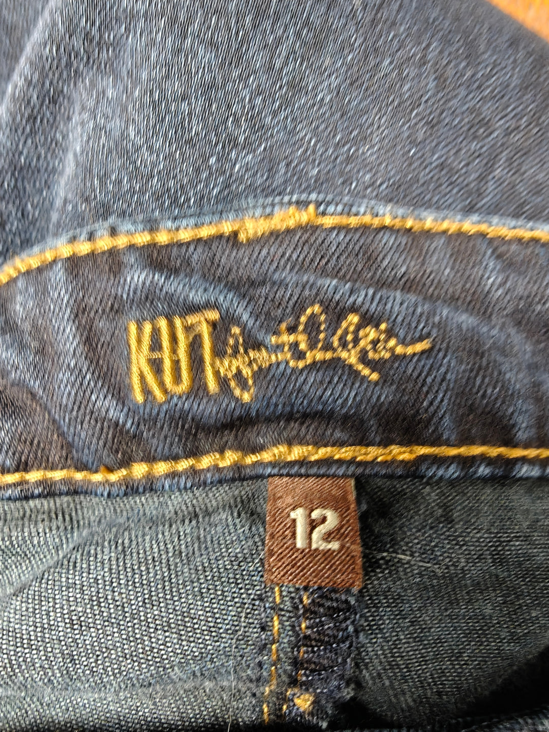 Womens KUT From The Kloth Dark Indigo Flare Jeans Size 12