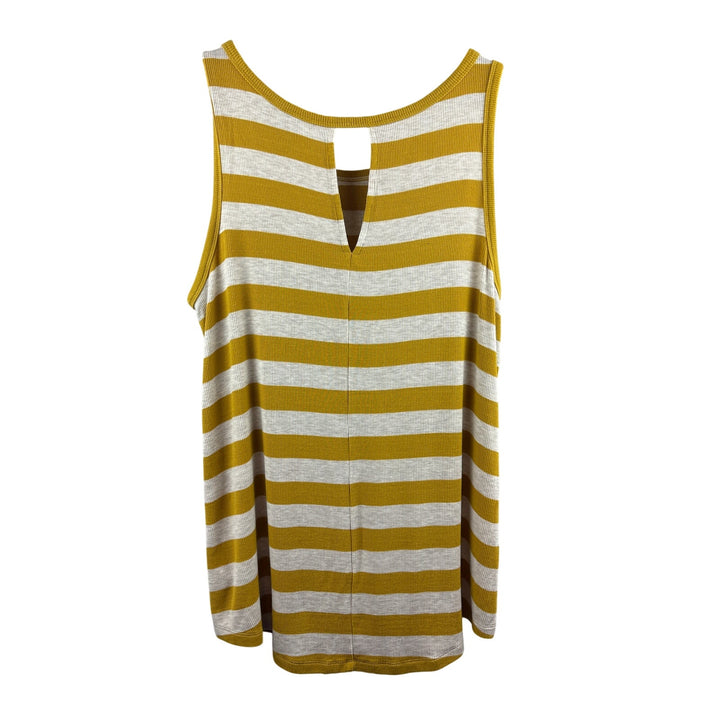 Women’s CAbi Medium Yellow & White Striped Tank