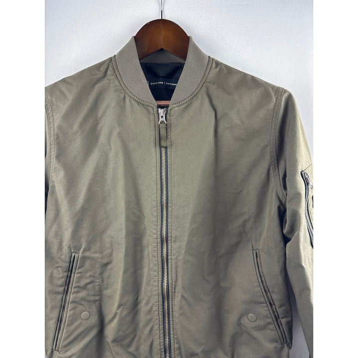 Men’s Everlane Small Army Green Military Style Bomber Jacket
