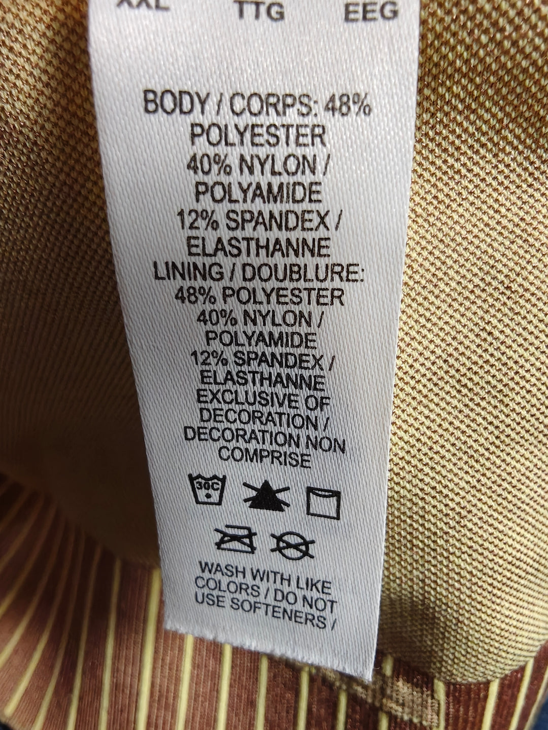 Womens Nike Dri-FIT ADV Sports Bra Tan Yellow XL