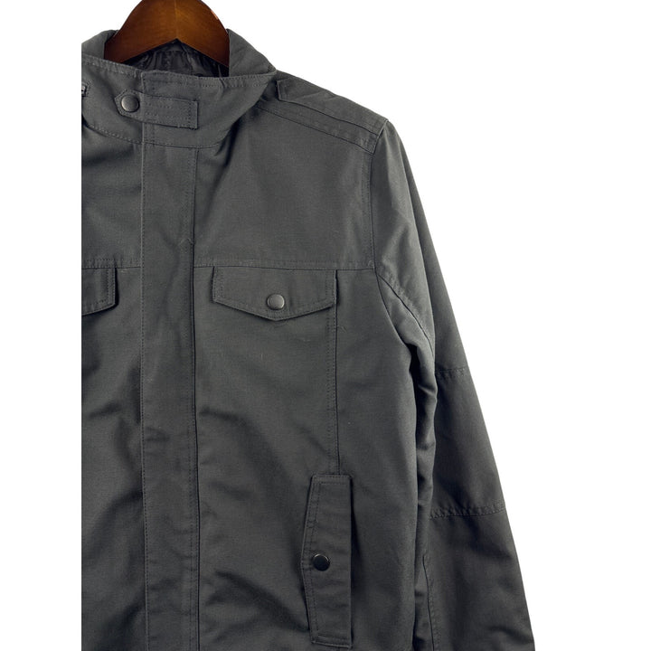 Men’s Kenneth Cole Medium Dark Grey Zip/Button Up Heavyweight Coat