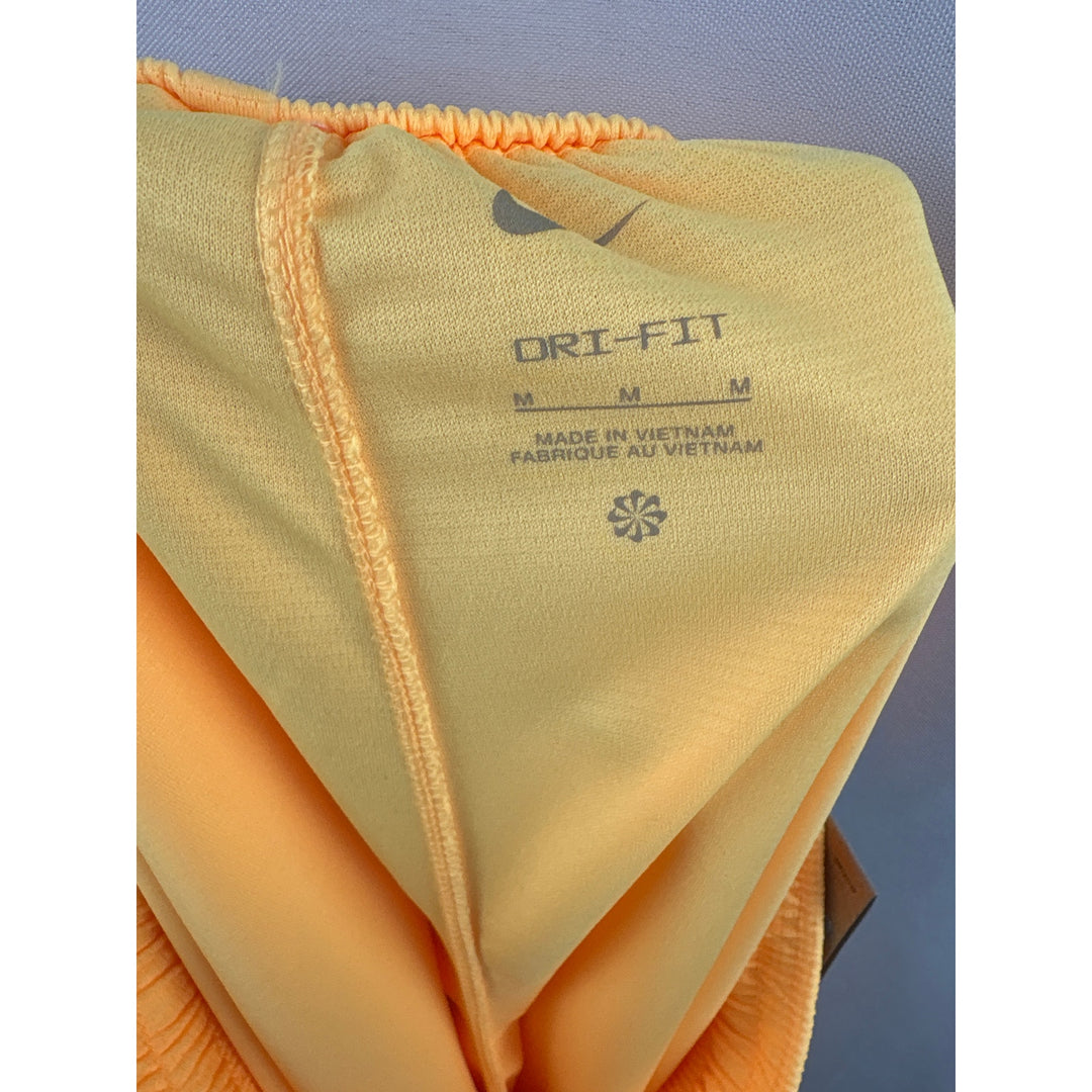 Women’s Nike Medium Bright Yellow w/ Dark Yellow Stripes Basketball Shorts