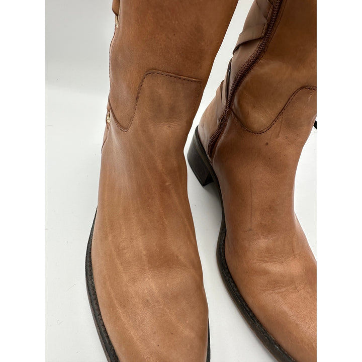 Women’s BCBGeneration Janiss Luggage Leather Riding Boots Tan Size 8