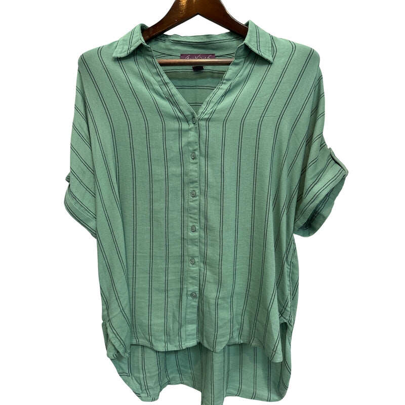 Women’s Gloria Vanderbilt Green Hi/Lo Button Down Size L