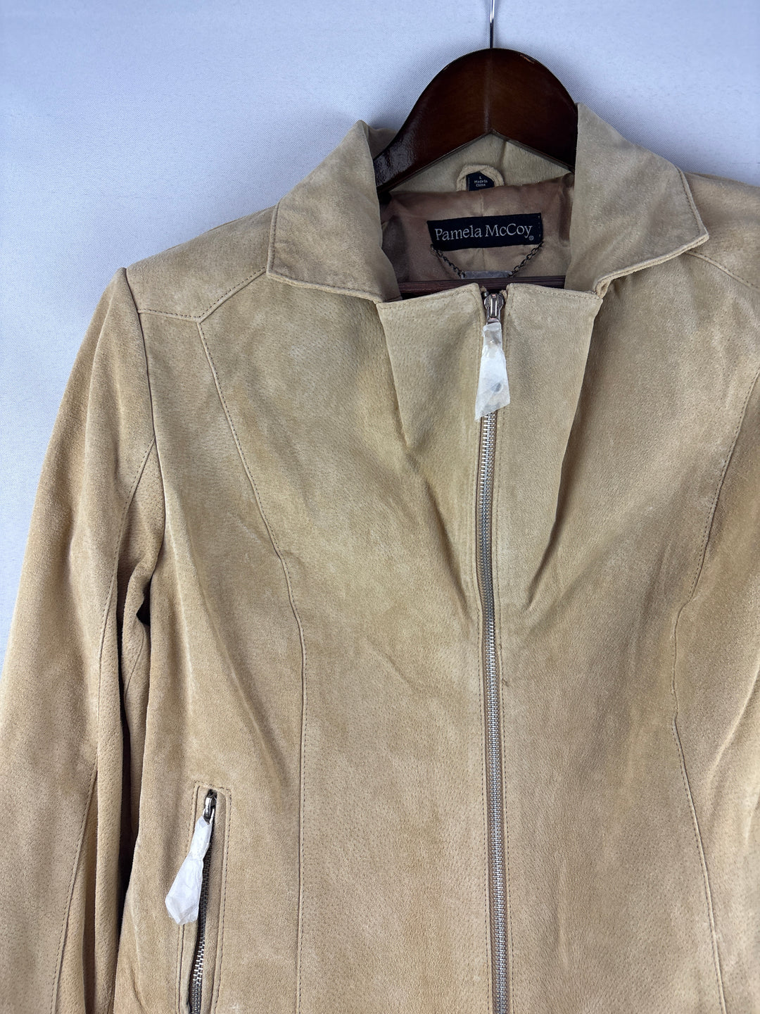 Women’s Pamela McCoy Large Tan Suede Jacket