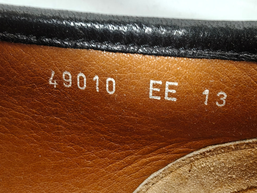 Mens Allen Edmonds Penny Loafers Black Leather Size 13