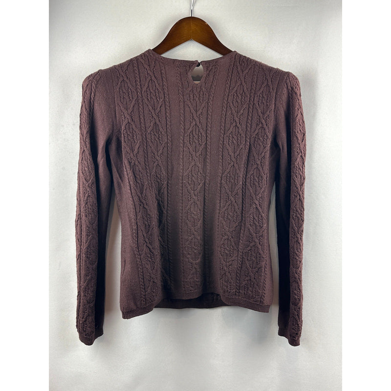 Women’s Vintage Valentino Brown Virgin Wool Sweater Size M
