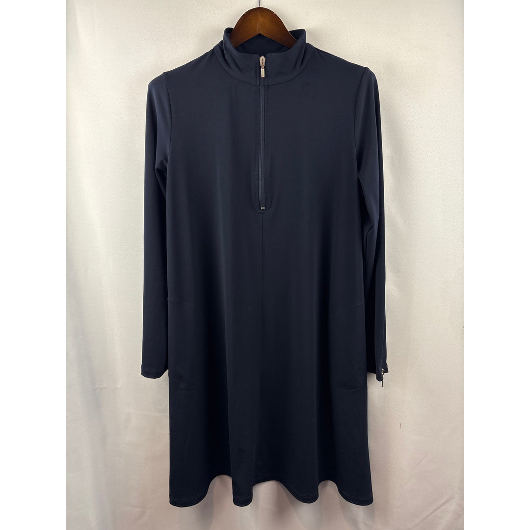 Women’s Karen Kane XL Navy Long Sleeve 3/4 Zip Dress w/ Pockets