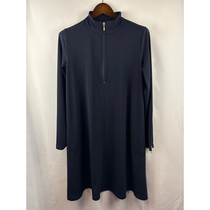 Women’s Karen Kane XL Navy Long Sleeve 3/4 Zip Dress w/ Pockets