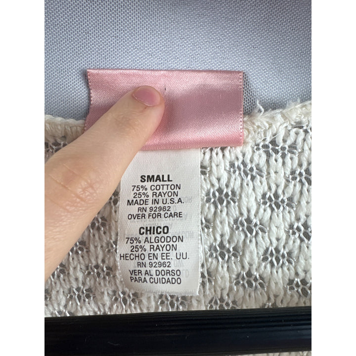 Jaclyn Smith Womens Small Cream Knit