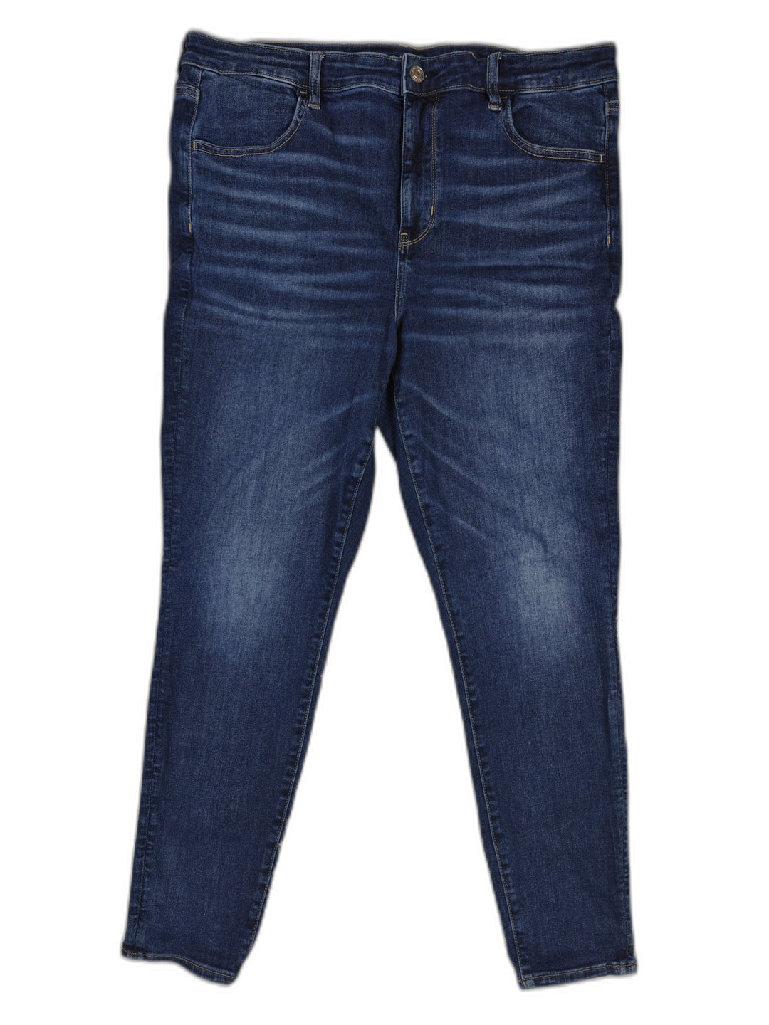 Womens American Eagle Skinny Jeans Dark Blue Size 18 Regular