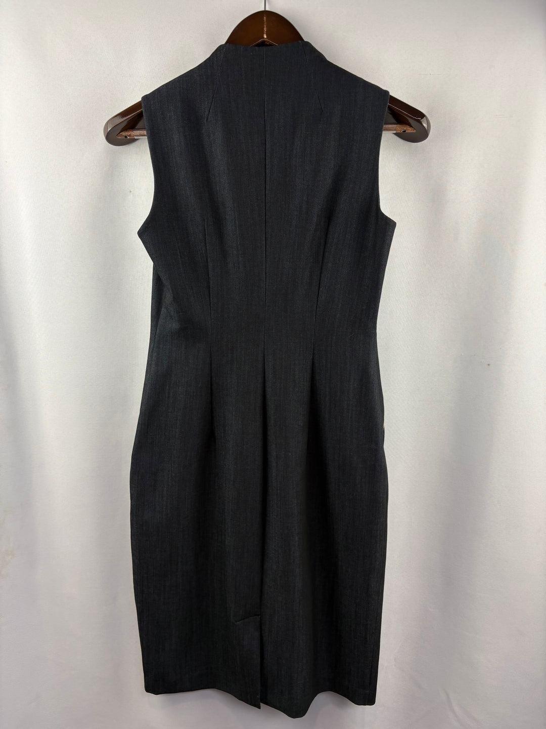 Women’s Calvin Klein Size 2 Black Pencil Dress w/ Gold Zippers