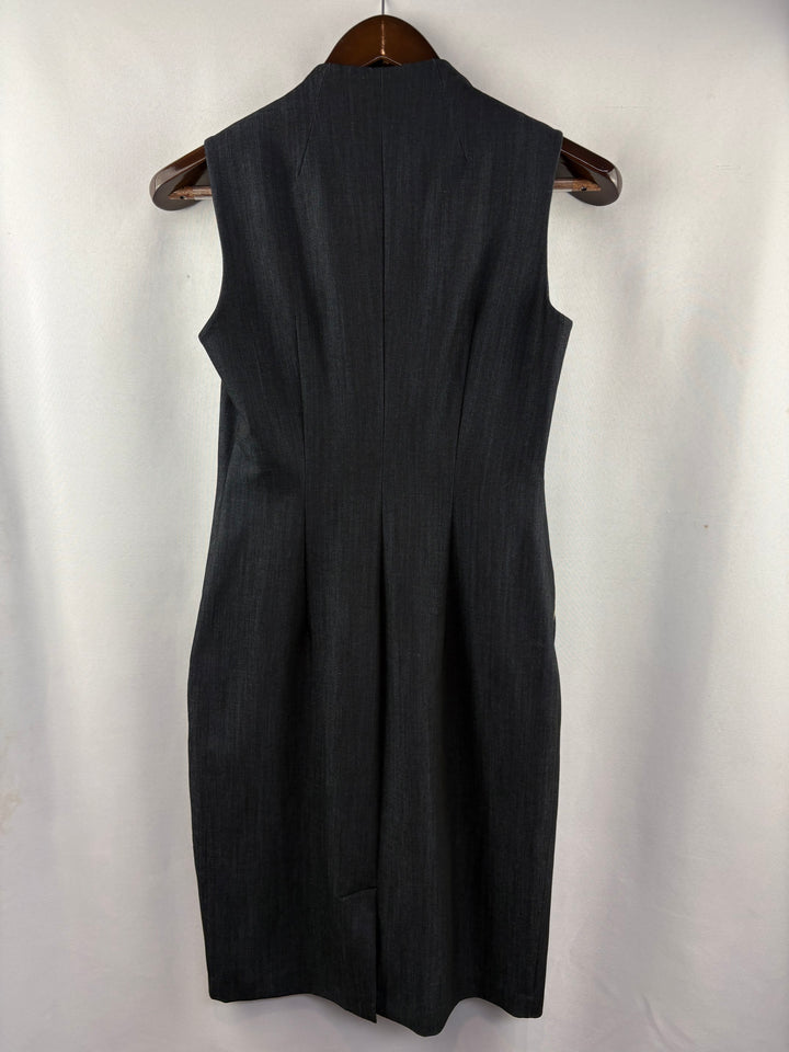 Women’s Calvin Klein Size 2 Black Pencil Dress w/ Gold Zippers